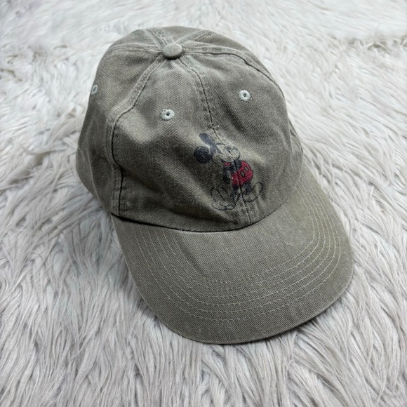 Disney Accessories - Disney Parks Unisex Adult OS Olive Green Mickey Mouse Baseball Hat Adjustable
